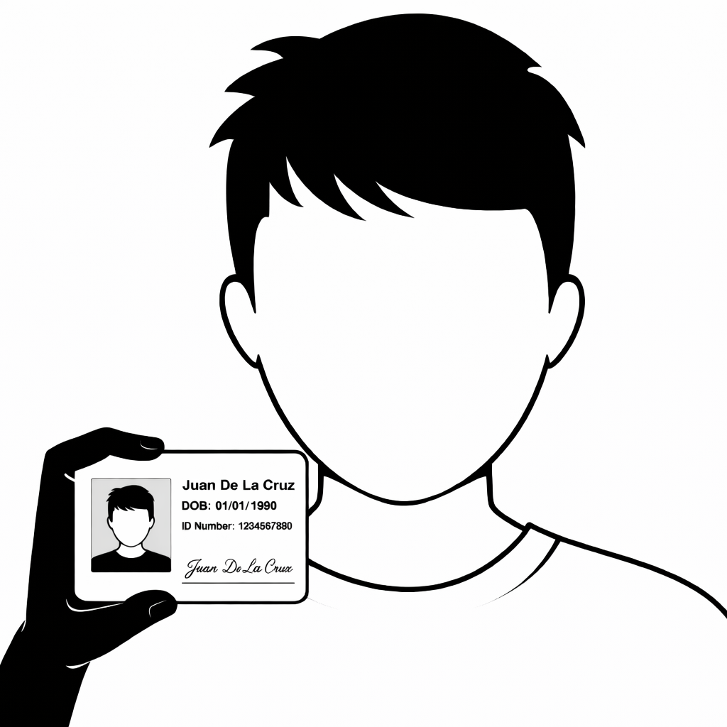 Example selfie with valid ID